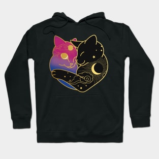 Bisexual Celestial Cat Heart Hoodie